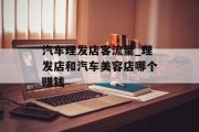 汽车理发店客流量_理发店和汽车美容店哪个赚钱