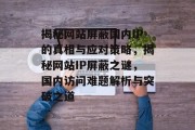 揭秘网站屏蔽国内IP的真相与应对策略，揭秘网站IP屏蔽之谜，国内访问难题解析与突破之道
