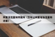 阿里没流量如何提升（怎样让阿里增加流量和访客）