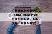 广州什么行业赚钱,2023年广州最赚钱的行业分析报告,科技、医疗、零售与金融 广州什么行业赚钱,2023年广州最赚钱的行业分析报告,科技、医疗、零售与金融