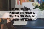 网站流量提升攻略，五大策略助你吸引海量访客，五大策略揭秘，网站流量翻倍增长攻略