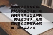 电商网站运营全攻略，揭秘高效运营流程，电商网站高效运营全解析，揭秘成功秘诀，电商网站高效运营秘诀全解析，揭秘成功之道