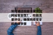 如何通过校园流量评估网站安全性?,校园流量评估,确保网络安全的关键步骤 如何通过校园流量评估网站安全性?,校园流量评估,确保网络安全的关键步骤