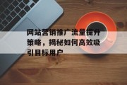 网站营销推广流量提升策略,揭秘如何高效吸引目标用户 网站营销推广流量提升策略,揭秘如何高效吸引目标用户