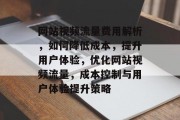 网站视频流量费用解析，如何降低成本，提升用户体验，优化网站视频流量，成本控制与用户体验提升策略