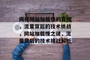 揭秘网站加载慢的真相，流量背后的技术挑战，网站加载慢之谜，流量背后的技术挑战解析