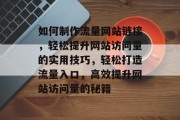 如何制作流量网站链接，轻松提升网站访问量的实用技巧，轻松打造流量入口，高效提升网站访问量的秘籍