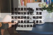 王者流量包网站，解锁游戏畅玩新体验，流量无忧畅游峡谷，畅游峡谷，流量无忧，王者流量包网站全新体验