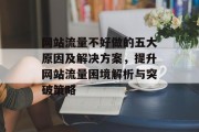 网站流量不好做的五大原因及解决方案，提升网站流量困境解析与突破策略