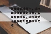 寻找网站流量主，揭秘如何提升网站流量，实现盈利增长，揭秘网站流量提升与盈利增长之道