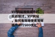 VIP网站视频插件的实战探讨,VIP网站,如何有效地使用视频插件进行SEO优化 VIP网站视频插件的实战探讨,VIP网站,如何有效地使用视频插件进行SEO优化
