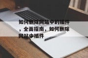如何删除网站中的插件,全面指南,如何删除网站中插件 如何删除网站中的插件,全面指南,如何删除网站中插件