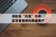 保险业“内鬼”狂飙 监管重锤砸向数据黑产
