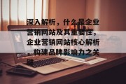 深入解析，什么是企业营销网站及其重要性，企业营销网站核心解析，构建品牌影响力之关键