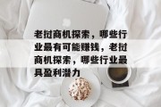 老挝商机探索,哪些行业最有可能赚钱,老挝商机探索,哪些行业最具盈利潜力