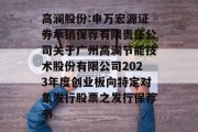 高澜股份:申万宏源证券承销保荐有限责任公司关于广州高澜节能技术股份有限公司2023年度创业板向特定对象发行股票之发行保荐书 高澜股份:申万宏源证券承销保荐有限责任公司关于广州高澜节能技术股份有限公司2023年度创业板向特定对象发行股票之发行保荐书