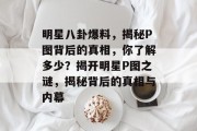 明星八卦爆料，揭秘P图背后的真相，你了解多少？揭开明星P图之谜，揭秘背后的真相与内幕