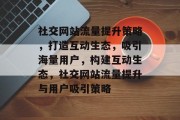 社交网站流量提升策略，打造互动生态，吸引海量用户，构建互动生态，社交网站流量提升与用户吸引策略