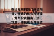 探讨龙州的热门投资项目,赚钱的机会与选择,龙州投资指南,热门项目、赚钱机会与投资选择 探讨龙州的热门投资项目,赚钱的机会与选择,龙州投资指南,热门项目、赚钱机会与投资选择