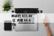 中远海控:前三季度净利润约 433.40 亿 大增 66.67% 中远海控:前三季度净利润约 433.40 亿 大增 66.67%