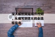深入解析网站插件代码,从编写到优化的全流程指南 深入解析网站插件代码,从编写到优化的全流程指南