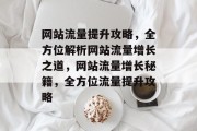 网站流量提升攻略，全方位解析网站流量增长之道，网站流量增长秘籍，全方位流量提升攻略