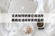 丈夫如何利用它成功开展商业活动并实现盈利 丈夫如何利用它成功开展商业活动并实现盈利