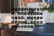 网站流量统计分析全攻略，如何精准掌握网站流量动态，网站流量动态掌控秘籍，全方位流量统计分析攻略