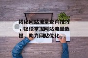 揭秘网站流量查询技巧，轻松掌握网站流量数据，助力网站优化
