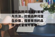 提升品牌词流量的策略与方法,挖掘品牌词潜在价值,探索有效的品牌词流量提升策略 提升品牌词流量的策略与方法,挖掘品牌词潜在价值,探索有效的品牌词流量提升策略