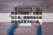 网站小说阅读，流量消耗之谜，揭秘网站小说阅读的流量消耗之谜