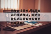 揭秘大流量高访问量网站的成功秘诀，网站流量与访问量双增长背后的秘诀解析