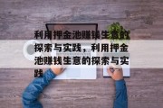利用押金池赚钱生意的探索与实践,利用押金池赚钱生意的探索与实践 利用押金池赚钱生意的探索与实践,利用押金池赚钱生意的探索与实践