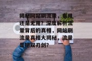 揭秘网站刷流量，有用还是无用？深度解析流量背后的真相，网站刷流量真相大揭秘，流量是把双刃剑？