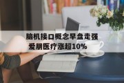 脑机接口概念早盘走强 爱朋医疗涨超10% 脑机接口概念早盘走强 爱朋医疗涨超10%