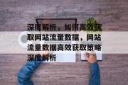 深度解析，如何高效获取网站流量数据，网站流量数据高效获取策略深度解析