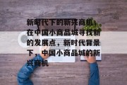 新时代下的新兴商机,在中国小商品城寻找新的发展点,新时代背景下,中国小商品城的新兴商机 新时代下的新兴商机,在中国小商品城寻找新的发展点,新时代背景下,中国小商品城的新兴商机