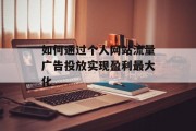 如何通过个人网站流量广告投放实现盈利最大化