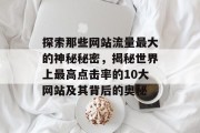 探索那些网站流量最大的神秘秘密,揭秘世界上最高点击率的10大网站及其背后的奥秘 探索那些网站流量最大的神秘秘密,揭秘世界上最高点击率的10大网站及其背后的奥秘