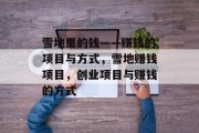 雪地里的钱——赚钱的项目与方式,雪地赚钱项目,创业项目与赚钱的方式 雪地里的钱——赚钱的项目与方式,雪地赚钱项目,创业项目与赚钱的方式