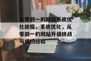 从零到一的网站系统优化旅程，系统优化，从零到一的网站升级挑战与成功经验