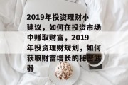 2019年投资理财小建议，如何在投资市场中赚取财富，2019年投资理财规划，如何获取财富增长的秘密武器