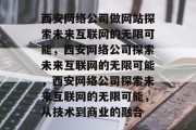 西安网络公司做网站探索未来互联网的无限可能，西安网络公司探索未来互联网的无限可能，西安网络公司探索未来互联网的无限可能，从技术到商业的融合