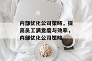 内部优化公司策略，提高员工满意度与效率，内部优化公司策略