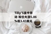 Tilly'S盘中异动 股价大涨5.06%报3.43美元 Tilly'S盘中异动 股价大涨5.06%报3.43美元