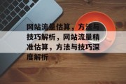 网站流量估算，方法与技巧解析，网站流量精准估算，方法与技巧深度解析