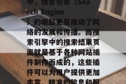 在现代互联网时代,网络已经成为我们生活中不可或缺的一部分。其中,搜索引擎(Search Engine)的崛起更是推动了网络的发展和传播。而搜索引擎中的搜索结果页面就是基于各种网站插件制作而成的,这些插件可以为用户提供更加丰富、精准的信息和服务。,搜索引擎插件,揭秘搜索结果页面背后的技术与设计 在现代互联网时代,网络已经成为我们生活中不可或缺的一部分。其中,搜索引擎(Search Engine)的崛起更是推动了网络的发展和传播。而搜索引擎中的搜索结果页面就是基于各种网站插件制作而成的,这些插件可以为用户提供更加丰富、精准的信息和服务。,搜索引擎插件,揭秘搜索结果页面背后的技术与设计