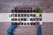营销型网站建设要点，打造高效转化利器，高效转化利器，揭秘营销型网站建设关键要点