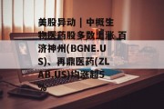 美股异动 | 中概生物医药股多数上涨 百济神州(BGNE.US)、再鼎医药(ZLAB.US)均涨超5% 美股异动 | 中概生物医药股多数上涨 百济神州(BGNE.US)、再鼎医药(ZLAB.US)均涨超5%
