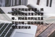 轻松开网站赚流量，揭秘高效网站流量获取策略，揭秘高效网站流量获取攻略，轻松开网站赚流量的秘诀